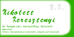 nikolett keresztenyi business card