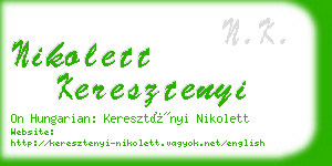 nikolett keresztenyi business card